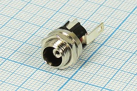 Разъем питания DC розетка, P3.3 d0.95 D5.5, 3C, ON-OFF, на блок М8, R1-29S\SCI