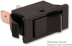 160011E, SWITCH, ROCKER, SPST, 16A, 250V, BLACK