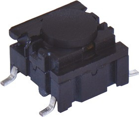 5GSH935+1SS09-08.0, IP67 Black Cap Tactile Switch, SPST 50 mA @ 24 V dc