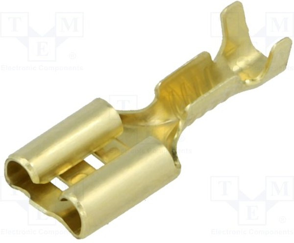 BM 02190, Наконечник: плоская, 6,3мм, 0,8мм, "мама", 0,5-1мм2, обжим, прямой