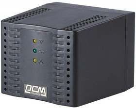 Стабилизатор напряжения TCA-1200 600Вт 1200В.А черн. POWERCOM 802506