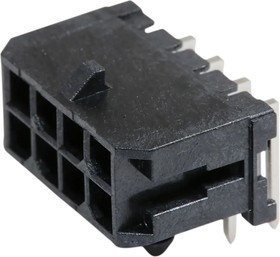 SCT3001WR-2x04P, Разъем Micro-Fit 3.0 розетка на плату угловая 8pin SCT3001WR-2x04P, Разъем Micro-Fit 3.0 розетка на плату угловая 8pin