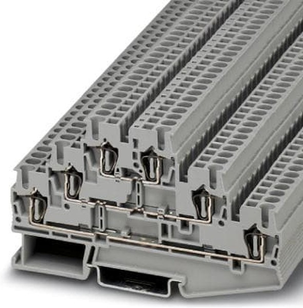 3038710, ST 2.5-3L BU Series Blue DIN Rail Terminal Block, Triple-Level, Spring Clamp Termination 3038710, ST 2.5-3L BU Series Blue DIN Rail Terminal Block, Triple-Level, Spring Clamp Termination