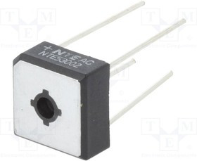 NTE53002, Диодный мост: однофазный, Urmax: 600В, If: 10А, Ifsm: 200А, ТНТ