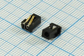 Разъем питания DC розетка, d0.5 D2.0, 2C, на плату, SMD, угловой, DC-096