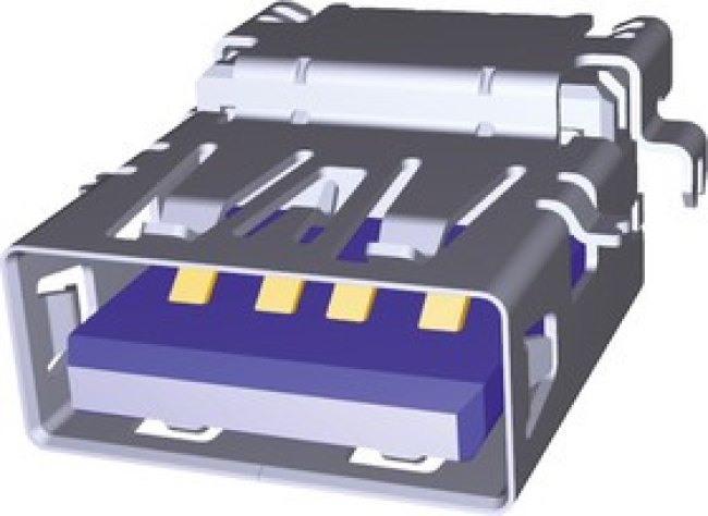 48397-0003, Right Angle, Through Hole, Socket Type A 3.0 USB Connector 48397-0003, Right Angle, Through Hole, Socket Type A 3.0 USB Connector