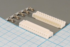 Разъем питания HB розетка , контакты 1x14, шаг P2.0, монтаж на кабель, HB-14