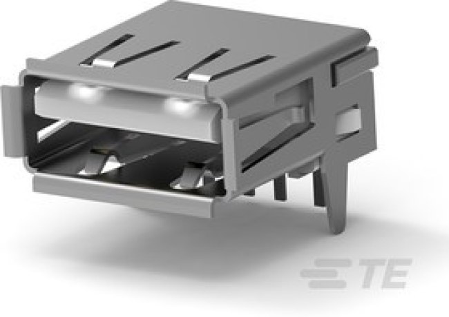 6364372-2, Right Angle, Through Hole, Socket Type A 2.0 USB Connector 6364372-2, Right Angle, Through Hole, Socket Type A 2.0 USB Connector