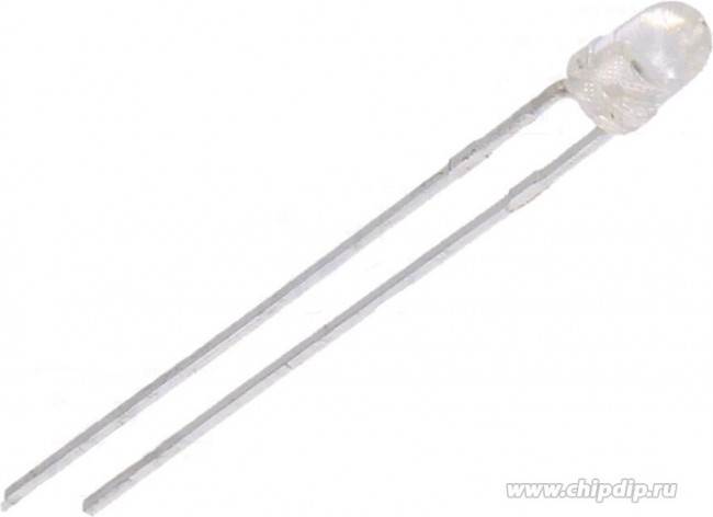 L-934SYC, Светодиод 3мм/желтый/588нм/300- 700мкд/прозрачный/50°