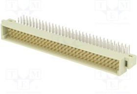 ZDIN-CM-96K, Гнездо, DIN 41612, тип С, "папа", PIN: 96, a+b+c, THT, угловой 90°