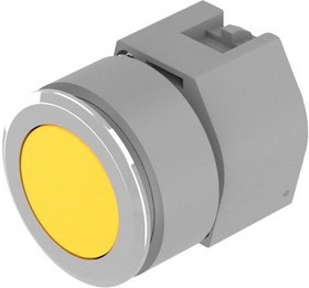 704.012.418, Исполнительный механизм переключателя, Yellow, EAO 04 Series Non-Illuminated Pushbutton Switches