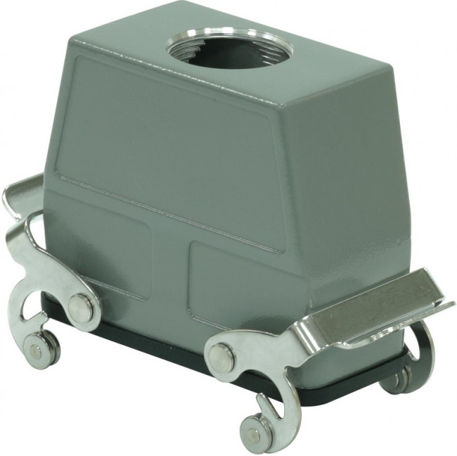 MP009412, Разъем для тяжелых условий, Основа, монтаж на кабель, ввод сверху, Корпус из Алюминия, 2 Рычага MP009412, Разъем для тяжелых условий, Основа, монтаж на кабель, ввод сверху, Корпус из Алюминия, 2 Рычага