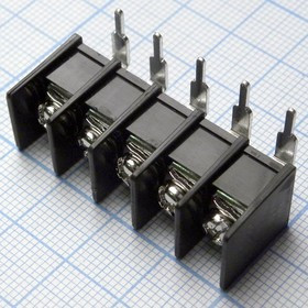 DG25R-B-05P-13-00A(H), Барьерный клеммный блок на 5 контактов. Серия DG25R-B