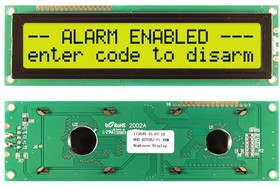 NHD-0220AZ-FL-YBW, LCD Character Display Modules &amp; Accessories STN- Y/G Transfl 146.0 x 43.0