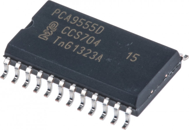 PCA9555D.118, IC: интерфейс; модуль I/O; 2,3?5,5ВDC; I2C,SMBus; SMD; SO24; Ch: 16