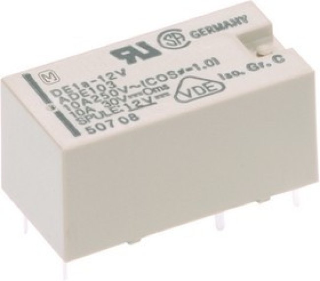 DE2A-L-5V, PCB Power Relay DE 2NO 8A DC 5V 250Ohm