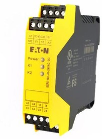 ESR5-NO-41-24VACDC, Реле безопасности, 24ВDC, 24ВAC, Входы 4, -20-55°C, Монтаж DIN