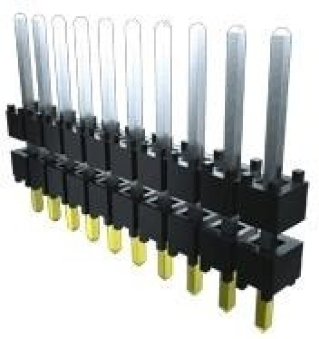 DW-02-09-T-S-535, Board to Board & Mezzanine Connectors Flexible Board Stacking Header with Fixed Tail Length, 0.100" Pitch DW-02-09-T-S-535, Board to Board & Mezzanine Connectors Flexible Board Stacking Header with Fixed Tail Length, 0.100" Pitch