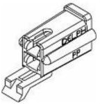 2977647-B, Conn Housing F 2 POS Crimp ST Cable Mount Black