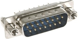 DPBS-15M (DS1034 15M) с креплением, Вилка на плату 15pin DPBS-15M (DS1034 15M) с креплением, Вилка на плату 15pin