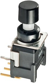 BB15AH-FA, Pushbutton Switches SPDT ON-(ON) R/A BLK