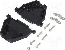 CCOV37-SC-BK, Корпус: для разъемов D-Sub, D-Sub 37pin, D-Sub HD 62pin, прямой