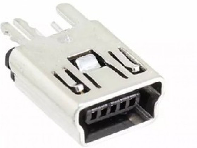 1734753-1, Разъем Mini USB тип B, USB 2.0, розетка, 5 вывод(-ов), Монтаж в Сквозное Отверстие 1734753-1, Разъем Mini USB тип B, USB 2.0, розетка, 5 вывод(-ов), Монтаж в Сквозное Отверстие