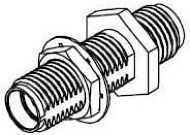 73251-0360, RF Adapters - In Series SMA JACK/JACK BLKHD ADAPTR