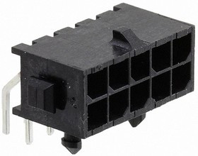 4-794618-0, Micro MATE-N-LOK Series Right Angle Through Hole PCB Header, 10 Contact(s), 3.0mm Pitch, 2 Row(s)