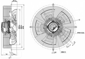 Вентилятор Ebmpapst S3G560-AH99-01 380/480V AC 2.1A