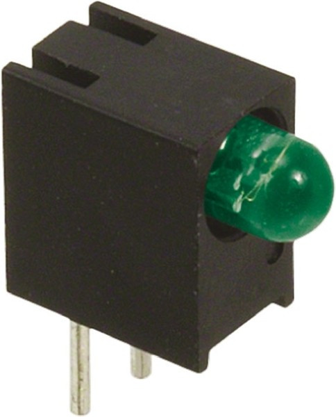 551-0607F, LED Circuit Board Indicators GREEN DIFFUSED 5 VOLTS