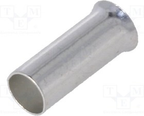 TUL-NI-06010, Втулочный, неизолированный, медь, луженые, 6мм2, 10мм TUL-NI-06010, Втулочный, неизолированный, медь, луженые, 6мм2, 10мм