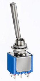 5647AB-8, Toggle Switch, Panel Mount, (On)-Off-(On), DPDT, Solder Lug Terminal, 30 V dc, 125V ac