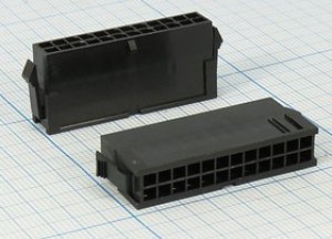 Разъем питания MF3 розетка , контакты 2x12, шаг P3.0, монтаж на блок, MF3-2x12M, 24P