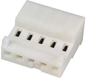 3-643814-5, 5-Way IDC Connector Socket for Cable Mount, 1-Row