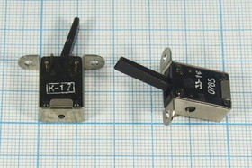 Выключатель рычажный, А, OFF-ON; №349 ПРыч\ \ А\OFF-ON\18x4,8\чер\ 4P\ПТ33-16\