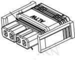 SSL12-P4FP0-M00001, Conn Housing PL 4 POS Crimp ST Cable Mount White SSL12-P4FP0-M00001, Conn Housing PL 4 POS Crimp ST Cable Mount White
