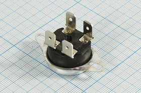 Термостат +90C, ток 20 А, контакты 4T+кнопка сброс, размер d22,3