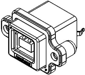 MUSBD511N1, USB Connectors Rugged USB-B vertical