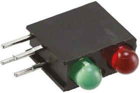 553-0212-200F, 553-0212-200F, Green &amp; Red Right Angle PCB LED Indicator, 2 LEDs, Through Hole 2.2 V