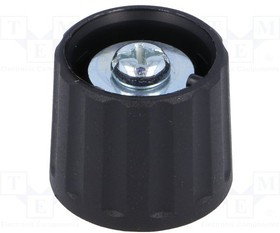 2621603, Rotary Knob Black ø21mm Without Indication Line