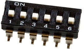 DM-R06, SWD4-6 SMT DIP переключатель 6 поз. 2.54мм