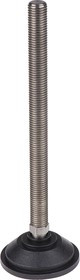 A095/004, M16 PA Reinforced Nylon Adjustable Foot, 1500kg Static Load Capacity 10° Tilt Angle