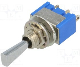 MS500CF, Переключатель: тумблер, Пол: 3, SP3T, ON-OFF-ON, 6A/125ВAC, 1кВ