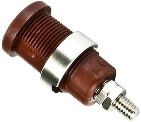 CT2236-1, Test Plugs &amp; Test Jacks 4mmSafetyJack,M4Stud Panel, Brown