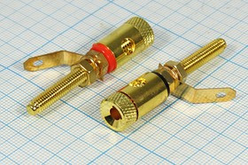 Клемма приборная, 47x19 d5,0, 6 А, красный, отверстие 4,0/4,8