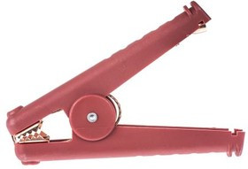 BU-102B-2, Crocodile Clip, Copper Contact, 300A, Red