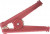 BU-102B-2, Crocodile Clip, Copper Contact, 300A, Red