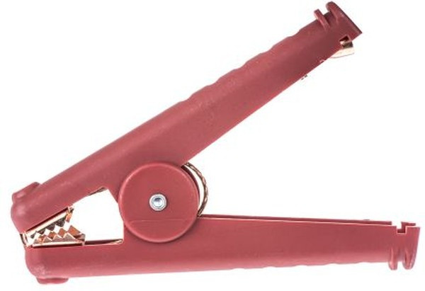 BU-102B-2, Crocodile Clip, Copper Contact, 300A, Red