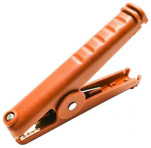 BU-102B-2, Crocodile Clip, Copper Contact, 300A, Red
